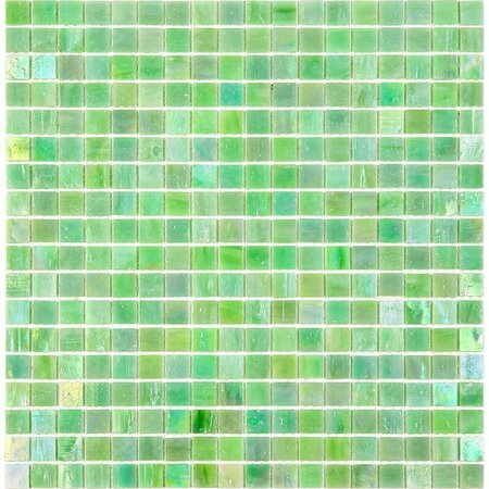 APOLLO TILE Skosh 11.6inx11.6in Glossy British Racing Green Glass Mosaic Wall Floor Tile 18.69 sqft/case, 20PK APLNB88GN445A